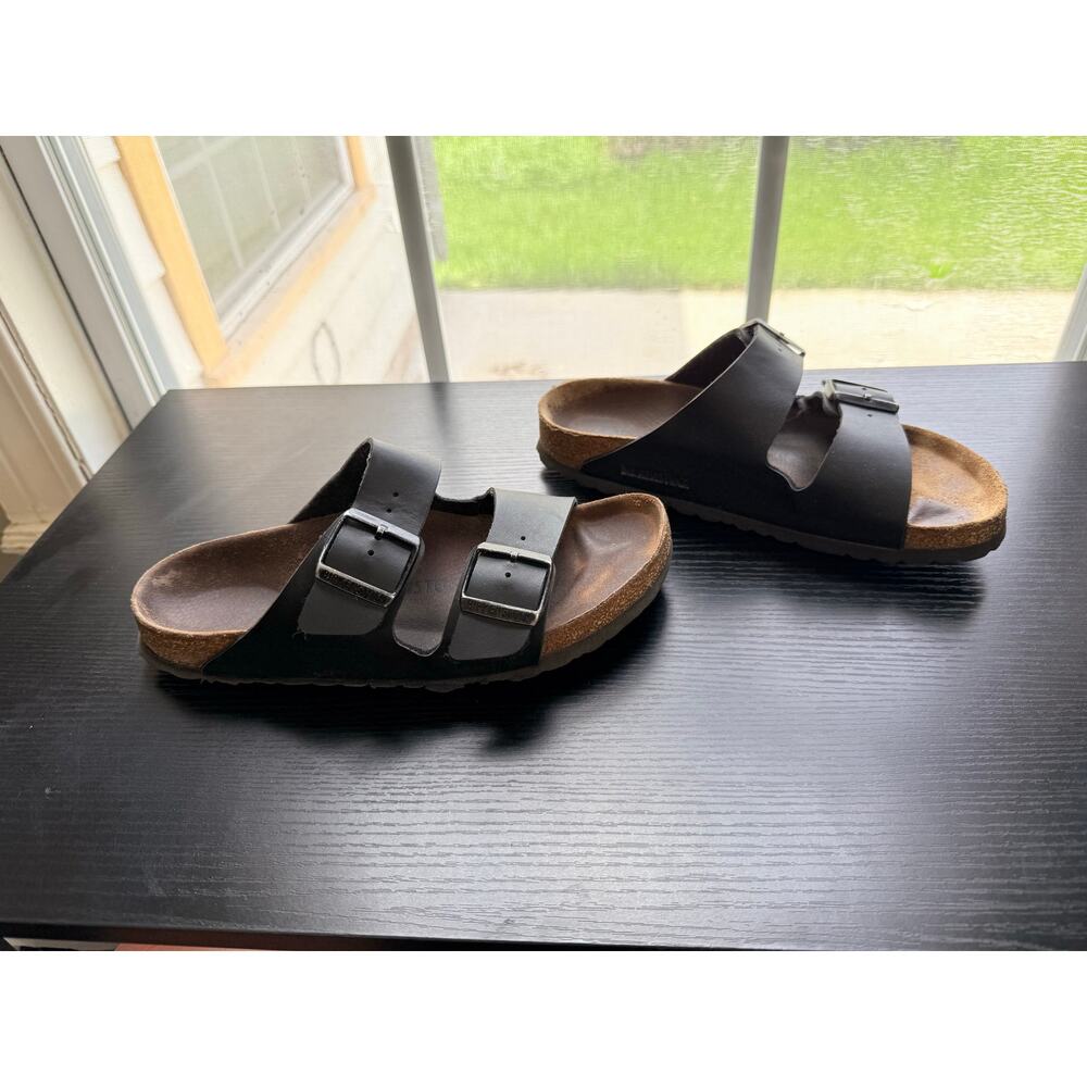 Birkenstock Black Two-Strap Eva Slide Sandals